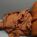 WRENSONGE King Size Comforter Set 7 Pieces Soft Burnt Orange Bed in a Bag King with Fitted Sheet, Flat Sheet 2 Pillow Shams, and 2 Pillowcases Warm Bedding Set for All Seasonб Burnt Orange