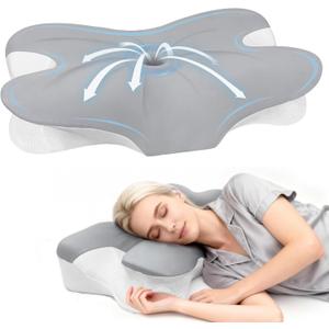Cervical Neck Pillow for Neck Pain Relief and Sleeping, Memory Foam Pillow with Breathable Pillowcase, Ergonomic Contour Neck Support Pillow for Side, Back, Stomach Sleepers