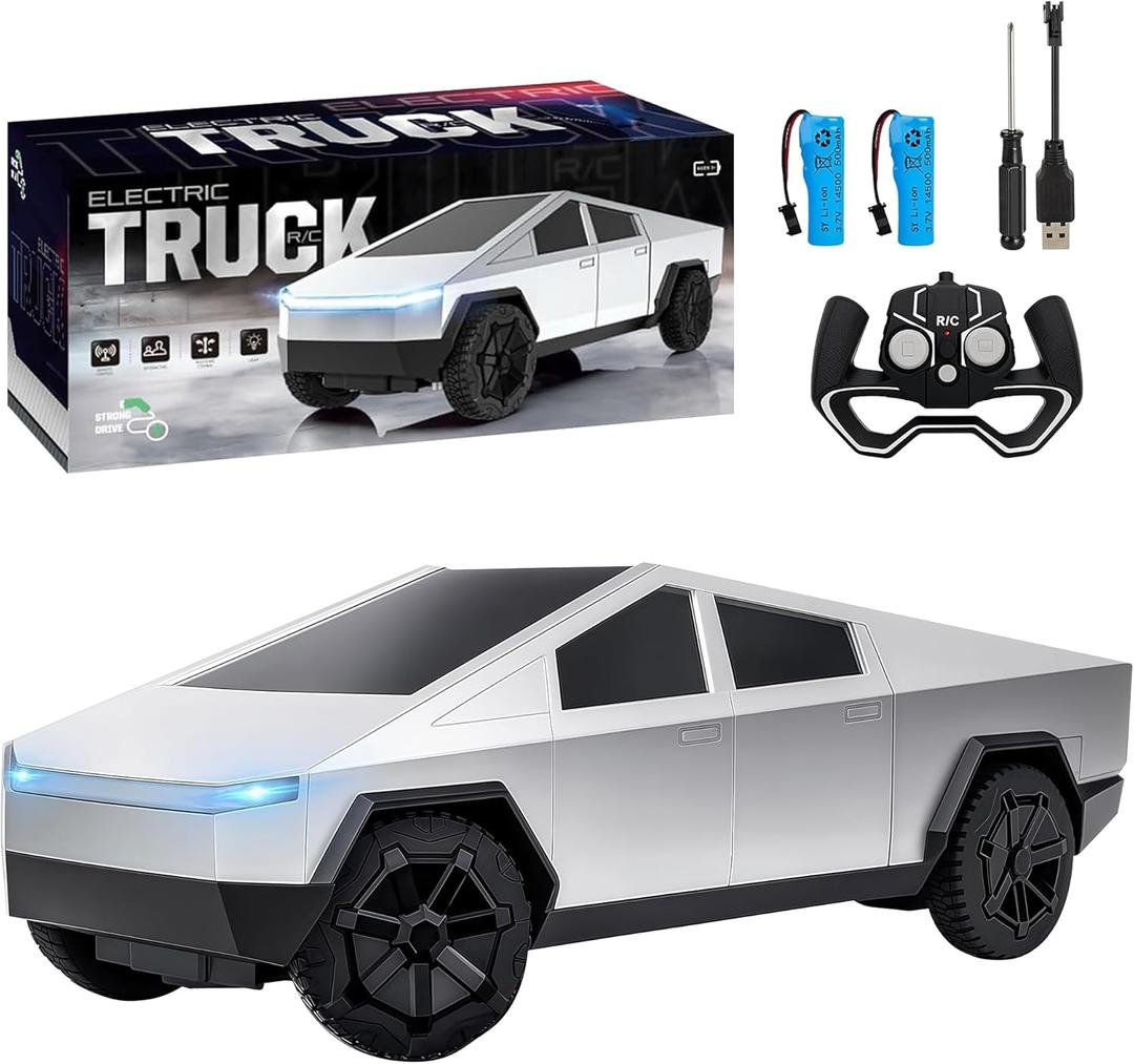 1/24 rc car Remote Control Truck 2.4G 4wd All Terrain High Speed Remote Control Car with Light and Loadspace Electric Vehicle Toys for Kids, rc Cars for Boys and Girls Age 6-12 Primary Color