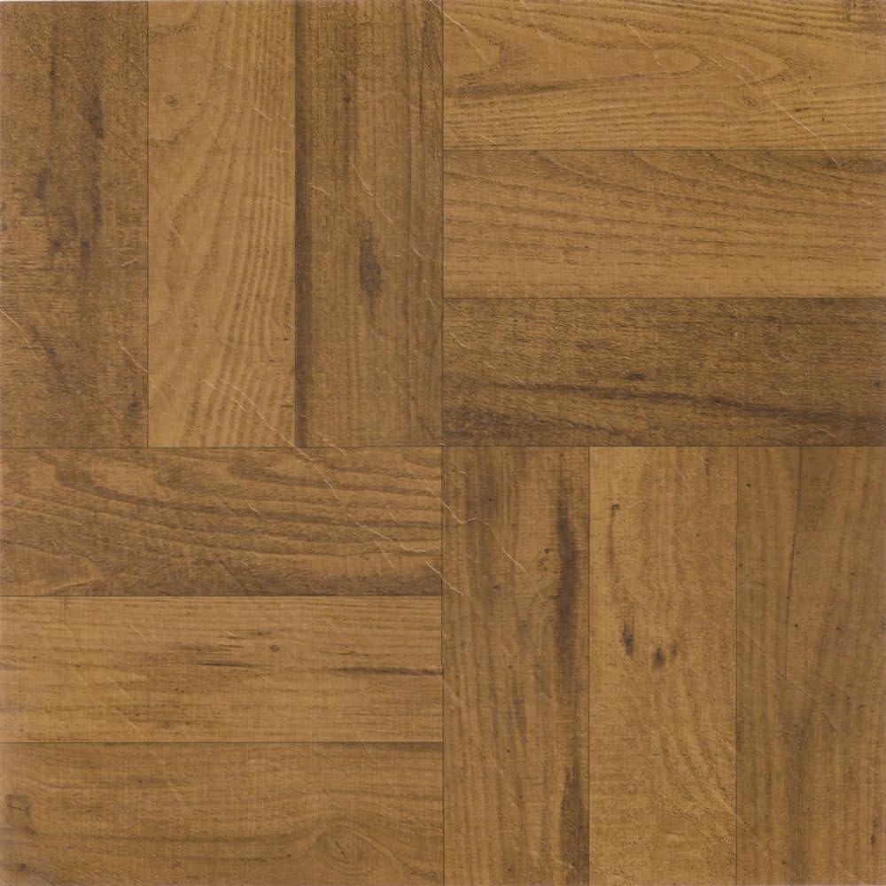 Tivoli Peel & Stick Vinyl Floor Tiles, 45-Pack, 12 x 12 in, Oak