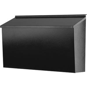 KYODOLED Wall-Mount Mailbox for House, Large Capacity Mail Box, Galvanized Steel Rust-Proof Metal Post Box, Mailboxes for Outside,15.7"x9.9"x4.9" Black