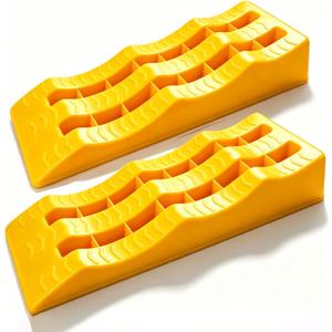 3-Step Rv Levelling Ramps Heavy-Duty Anti-Skid Camper Leveling Blocks 2Pack Trailer ramps for Height Adjustable