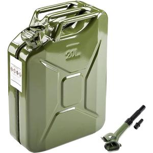 5 Gallon Metal Container with Spout and Handle, Trucks Cars Motorcycle Equipment,Green,1 Pack (Green, 1 Pack)