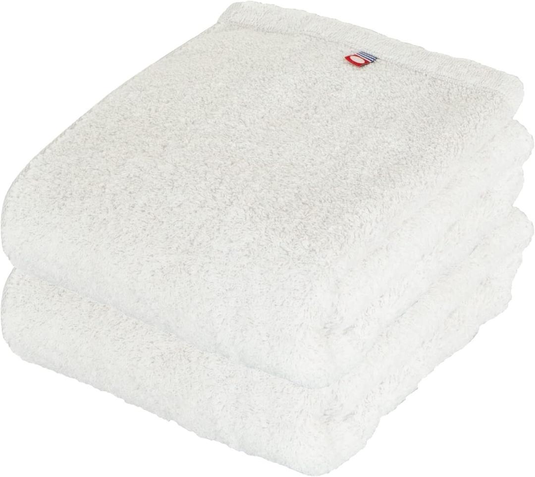 Generic Imabari Towel Small Bath Towel Dry Form Made in Japan Set of 2 Thick Absorbent Quick-Dry (White, Small Bath Towel)