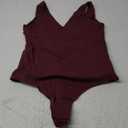 SAUNGKUAI Womens Bodysuit Sexy Plunge Deep V Neck Backless Sleeveless Tank Thong Body Suits Outfits for Going Out (Medium, Wine)
