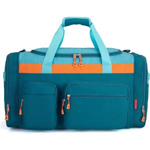 Large Kids Duffle Bag for Travel, Overnight, or Weekender, 22" inch (Teal Blue)