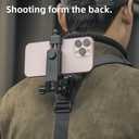 Adjustable Mobile Phone Chest Strap Harness Mount for POV/VLOG,Comfortable Design Cell Phone Clip Compatible with iPhone,Samsung,GoPro Hero 13/12/11,DJI Osmo Action 6/5 Pro/4/3