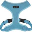 Best Pet Supplies Voyager Mesh Dog Breathable Harness Reflective Stitching, All Weather Adjustable for Walking Training, or Running - Heavy Duty & Durable, 220 Style (Blue), M (M (Chest: 17 - 21"))