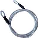 4FT 5mm Security Cable Lock,Braided Steel Vinyl Coated Safety Cable Luggage Lock,Flexible Steel Cable Security Wire Rope Double Loop (Transparent)