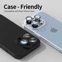 2 Pack Sapphire Glass iPhone 13 Pro Max/13 Pro Camera Lens Protector [9H+ Military-Grade] iPhone 13 Pro Max Camera Cover Lens Protectors, Anti-Scratch, HD Clear, Case Friendly - Gold