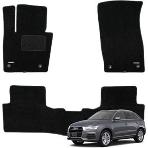 WENNEBIRD Superior Carpet Floor Mats for 2015-2018 Audi Q3, RS Q3 (8U), 0.5 Inch Thickness Rugs, Premium All Weather Anti-Slip Waterproof Floor Liners - 3pc