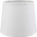 Aspen Creative 38007, Collapsible Empire Transitional Spider Shade, 9" Top x 11" Bottom x 9" Slant, White Linen