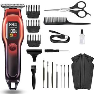 Cordless Clippers & Trimmers Set for Hair Cutting-Fast Charging, Precise & Sharp with Large Battery - Perfect for Home Use for Men, Women, Babies, Pets, and The Elderly, Black