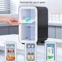 BEICHEN Mini Fridge, 6 Liter / 8 Can Small Refrigerator for Bedroom, Car, Office & Dorm, 110V AC/DC Portable Thermoelectric Cooler & Warmer for Skincare, Food, Drinks, Black