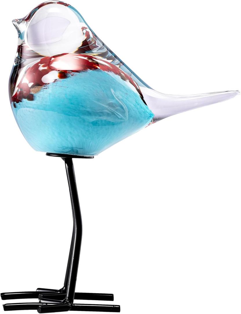 Glass Bird Figurines Art Collectible Ornaments Statue Figurines Modern Handmade Sculpture Home Decor (Bd-6)