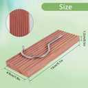 12 Pcs Cedar Blocks with 12 Hook Hanger Hang Ups for Clothes Storage Natural Aromatic Long-Lasting Scent Cedar for Drawers and Closets 5.1x1.9x0.5in