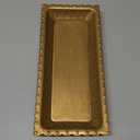 Vintage Gold Decorative Trays for Coffee Table Home Decor Farmhouse, Wood Powder Compressed Trays for Bathroom Ottoman Jewelry Organizer Perfume, Tray for Table Centerpieces