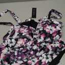 Tempt Me Women Ruched Slimming One Piece Swimsuits Tummy Control Vintage Bathing Suits (18 Plus, Purple Floral)