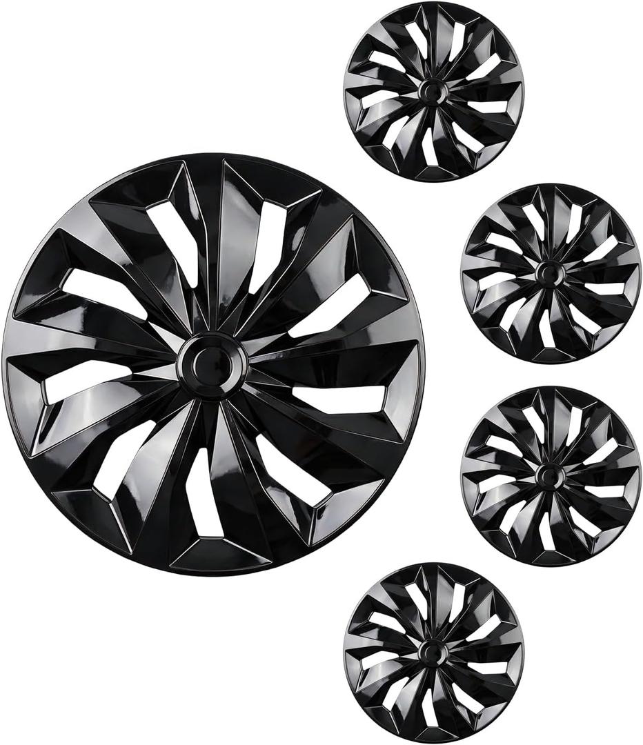 15 inch Hubcaps ABS Replacement for Steel Wheel（Non-Alloy） Snap-on Set of 4, 15-inch standard