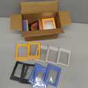 30 Pack Magnetic Photo Picture Frame Cute Mini Table Photo Frame Holder 3 Inches Plastic Colorful Photo Display Compatible with Fujifilm Instax for Fridge Refrigerator Office (Multicolor)