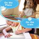 Animals Habitat 500+ Kids Sticker Book, 12" x 9.25"Toddler Airplane Travel Activity Coloring and Sticker Book, Road Trip Essentials, 12 Coloring Pages + 12 Scenes, Sticker Books for Toddlers Ages 28 Years