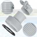 2 pcs Type B Hose Adapter 1.25-1.5 inch Hose Conversion Adapter Plastic Pool Hose Adapter for Filter Pumps and Saltwater System Replacement Parts for Above Ground Swimming Pools