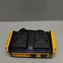 Azocek 350W Power Inverter Pure Sine Wave Compatible with Dewalt 20V Battery (No Battery), 7A Fast Charger, Portable Power Station with 2 AC Outlets, 2 Type-C (140W/65W), 2 QC USB Ports, 600LM LED