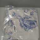 LIGHTINHOME Blue Floral Shower Curtain 72Wx72H Inches,Boho Vintage Navy and White Flowers Bathroom Curtains,Decorative Bird Farmhouse Shower Curtain Set,Chinoiserie Aesthetic Bathroom Decor with Hooks