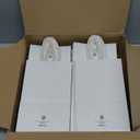 Bag Dream Gift Bags 100Pcs 5.25x3x8 Small Kraft Paper Gift Bags with Handles Bulk, White Paper Sacks for Wedding Birthday Party favor, Retail, Merchandise, Small Grocery