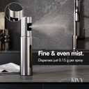 2 x KIVY Glass Oil Sprayer for Cooking Precise Oil & Vinegar Spray Bottle Oil Mister Spray Bottle for Food Includes Funnel Perfect for Cooking & Air Fryer (2x Brushed Stainless Steel)