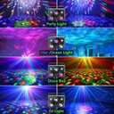 Disco Ball,Party DJ Disco Light Strobe Stage Dance Light Glow Party Sound Activated with Remote Control Rave Ocean Star Projector for Club KTV Christmas Halloween Dancing Parties Holiday Dcor