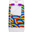 Happy Nappers: Pillow & Sleepy Sack: Medium - White Unicorn - 54 x 20", 2-In-1: Plush Animal Opens To Sleeping Bag, Soft Play-Nap Character, Kids 3+