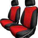 FH Group Custom Fit Car Seat Covers Specifically Made for 2019-2023 Chevrolet Silverado 1500 2500HD 3500HD RST | LTZ | HIGH COUNTRY Ultraflex Neoprene Water Resistant Seat Covers - Front Set Red