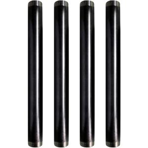 SupplyGiant 1/2 x 16 Inch Steel Black Pipe (24-Pack), Heavy Duty Industrial Malleable Steel Pipes, 1/2'' x 16'' Pre Cut Threaded Pipe Nipple Great For All DIY Furniture Projects And Black Pipe Shelving