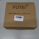 FUTEI Cream Decorative Throw Pillow Covers 18x18 Inch Set of 2,Soft Cozy Chenille Geometric Textured Cushion Case,Home Decor for Couch Bed Living Room