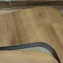 Modern Glass Coffee Table, 32.68" D x 22.44" W x 15.75" H, Abstract Round Tea Tables for Living Room Home Office Industrial Cocktail Tables (Walnut-Clear Glass/32.68") (Walnut-clear Glass/32.68")