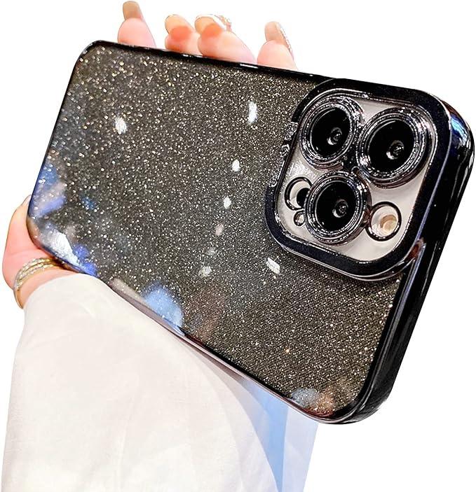 Compatible with iPhone 14 Pro Case Glitter Luxury Cute Flexible Bling Cover Camera Protection Shockproof Phone Case for Women Girl Men Design for iPhone 14 Pro
