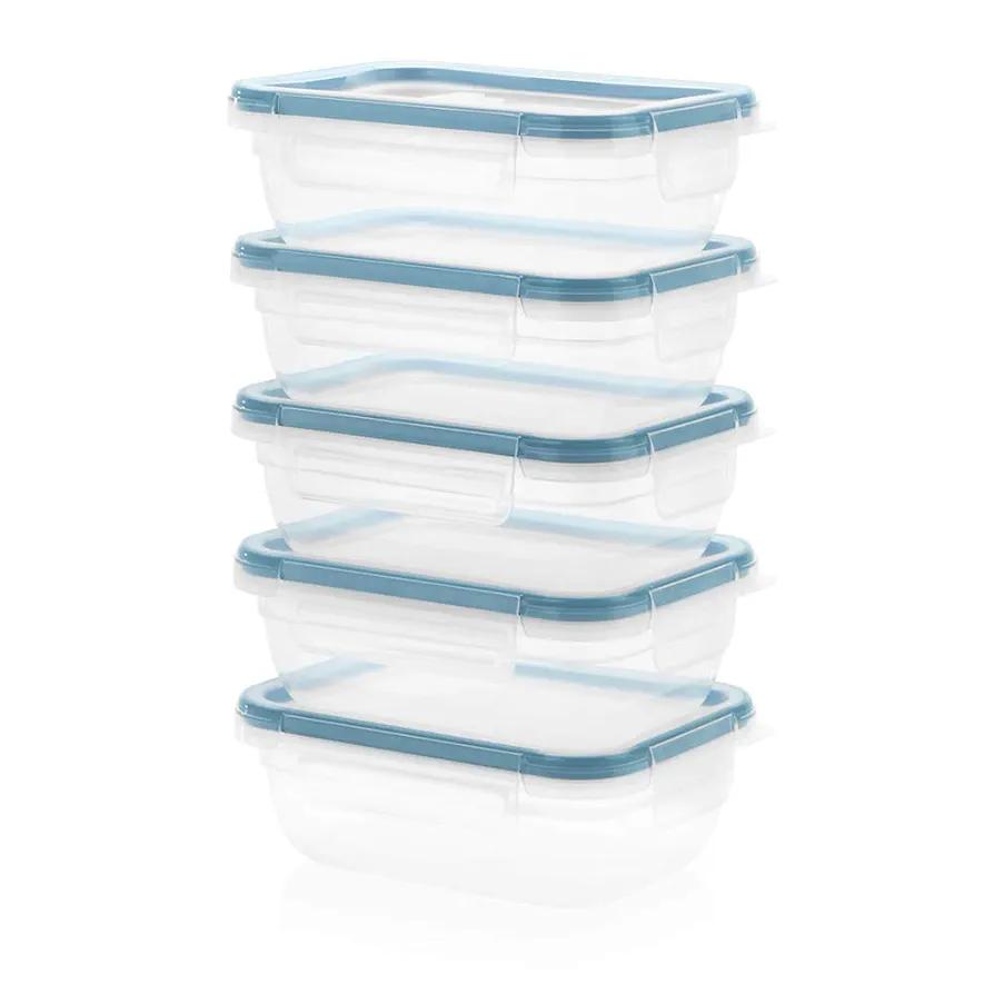 Snapware Total Solutions (5-Pack, 3 Cup) Plastic Food Storage Containers Set, Airtight & Leakproof Locking BPA-Free Lids Tupperware, Freezer Dishwasher Microwave Safe