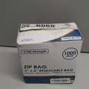 Spartan Industrial - 3” X 6” (1000 Count) 2 Mil Clear Reclosable Zip Plastic Poly Bags with Resealable Lock Seal Zipper