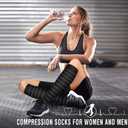 6 Pack Copper Compression Socks for Women and Men Circulation-Best Support for Medical,Running,Nursing,Athletic L/XL