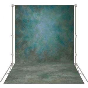 Abstract Professional Photography Backdrop for Portrait Photo Props Booth Background Photoshoot Studio with Polyester Fabric Roller Pocket on Top (8x12, Green, No Stand)