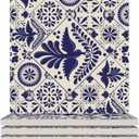 Mexican Talavera Style Tiles with Birds Square Ceramic Coaster with Cork Base Heat-Resistant Absorption Reusable Drink Coasters for Any Cups Housewarming Gifts for Friend 4 PCS