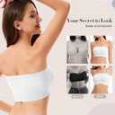 Wireless Strapless Bra (XX-Large, White)