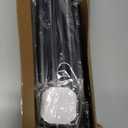 Black Long Curtain Rod Tension Shower Curtain Rods 30 to 130 inch Adjustable Spring Heavy Duty Rods for Bathroom Windows Outdoor Spliced and Telescopic Design No Drill No Slip Stainless Steel