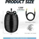 4 Inch Inflatable Pipe Plug Sewer Test Plug with 39.37" Hose and Chain, Inflatable Balloon Rubber Plug for Water Pressure Testing, Water Flow Blocking, and Pipe Leak Inspection