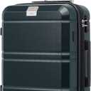 LONG VACATION Hardside Expandable Carry On Luggage, Suitcase with Spinner Wheels TSA Lock, Luggage with USB Port (Dark Green, 20 INCH)