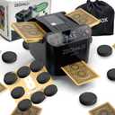 New Smart 3-in-1 Automatic Card Shuffler and Dealer,Programmable Card Dealer,Card Shuffler 2 Deck,360 Rotation,Ultra Quiet,Rechargeable,Support 12 Players (8 remotes+Carry Bag), 5 inches x 6.4 inches x 4.5 inches