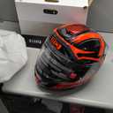 LEM Motorcycle Helmets Full Face, Helmets for Men DOT Certified, PINLOCK & DVS Dual Vision, Motorcycle Street Bike Helmet for Adults Fiberglass Shell Bluetooth Ready for Cruiser(Red/Black, Size S)