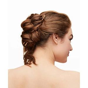 Day Rate Beauty Petite Power Pin (5.5-Inch) – U-Shaped French Hair Pin for Buns & Updos – Nylon-Coated, Anti-Snag, Hair-Safe – Made in USA (Camel)