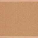 Quartet Cork Board Bulletin Board, 23" x 35" Framed Corkboard, Oak Frame, Decorative Hanging Pin Board, Perfect for Office & Home Decor, Home School Message Board or Vision Board (35-380352)